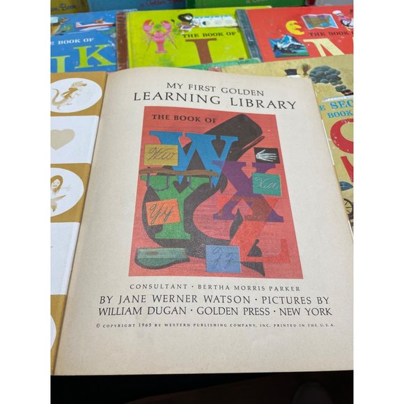 The Golden Book Set Of Alphabet A To Z 1965 Original Set Of 16 - Picture 8 of 15